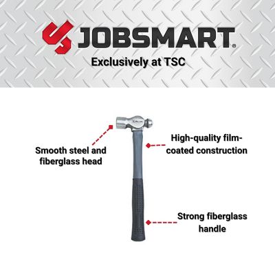 Image showing  8 oz. 9.5 in. Fiberglass Handle Ball Peen Hammer