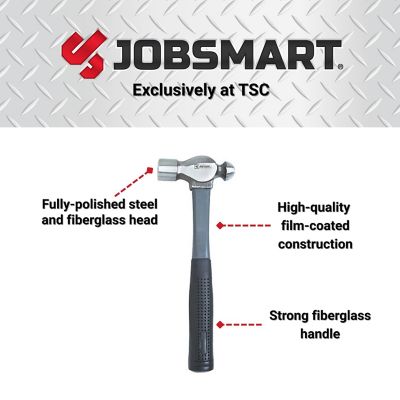 Image showing  24 oz. 10.75 in. Fiberglass Handle Ball Peen Hammer