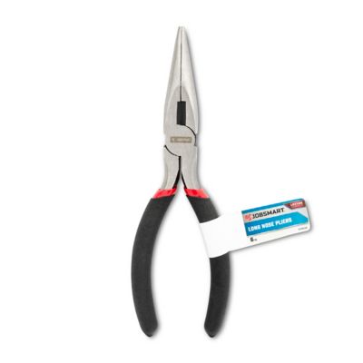 Image showing  6 in. Long Nose Pliers, Black/Red