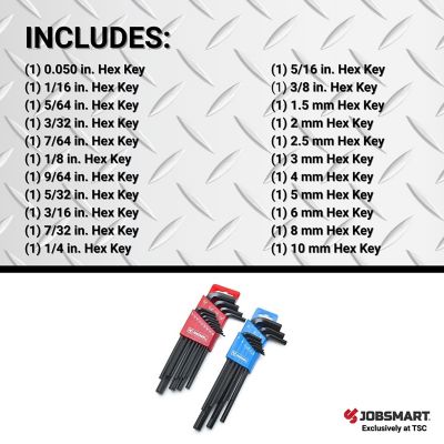 Image showing  22 pc. SAE/Metric Combination Hex Key Set