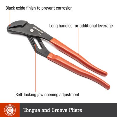 Image showing  12 in. Straight Jaw Tongue and Groove Pliers