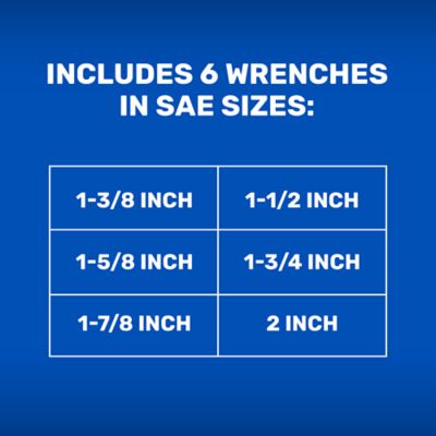 Image showing  Assorted SAE Combination Wrench Set, 6 pc.