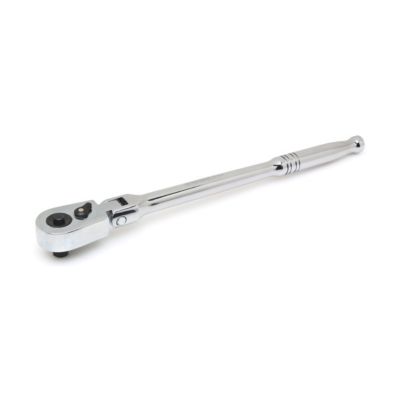 JobSmart 3/8 in. Drive SAE 60 Tooth Flex Head Ratchet Wrench with Polished Handle