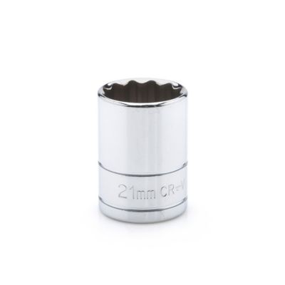 JobSmart 1/2 in. Drive Metric 21 mm Socket