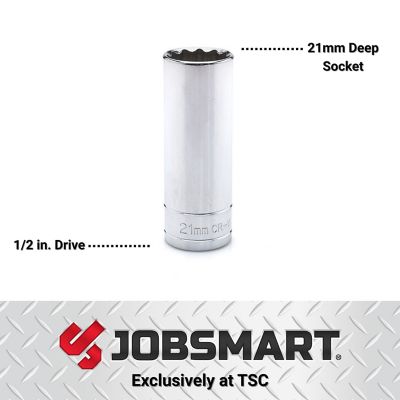 Image showing  1/2 in. Drive Metric 21 mm Deep Socket