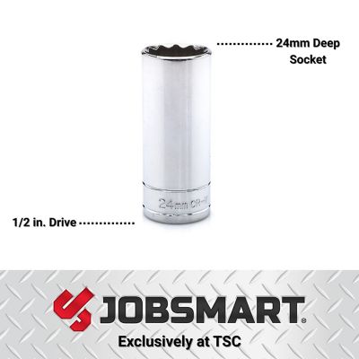 Image showing  1/2 in. Drive Metric 24mm Deep Socket