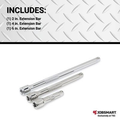 Image showing  1/4 in. Drive Extension Bar Set, 3 pc.