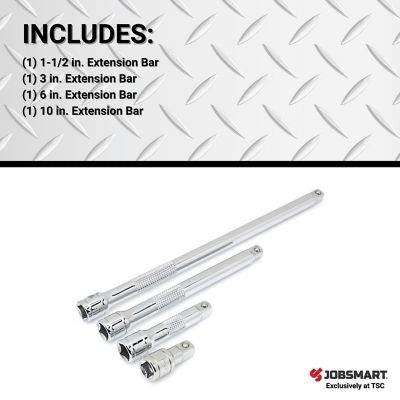 Image showing  3/8 in. Drive Extension Bar Set, 4 pc.