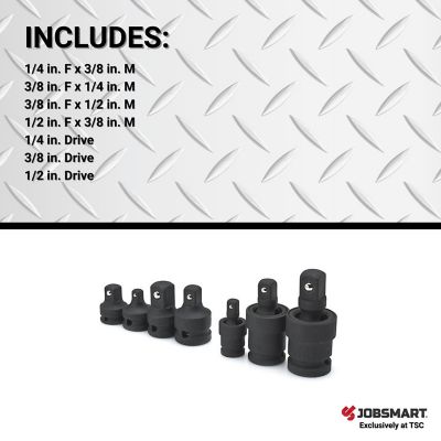 Image showing  Assorted Impact Universal Joint and Adapter Set, 7 pc.