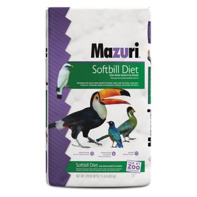 Mazuri Softbill Low Iron Bird Food, 15 lb. Bag