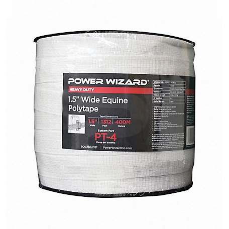 Power Wizard 1,312 ft. x 500 lb. Polytape Electric Fencing, 1.5 in. W