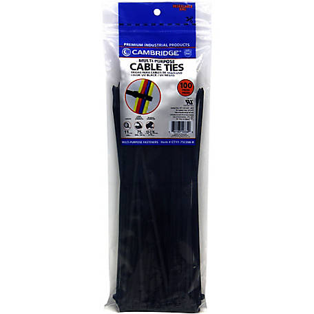 Cambridge 11 in. Cable Ties Standard UVB 75 lb. 100-Pack