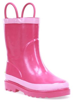 hot pink rain boots