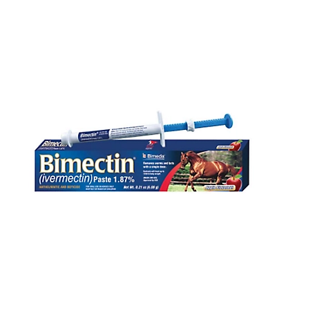 Bimectin Ivermectin 1.87% Anthelmintic and Boticide Paste for Horses, 6.08g