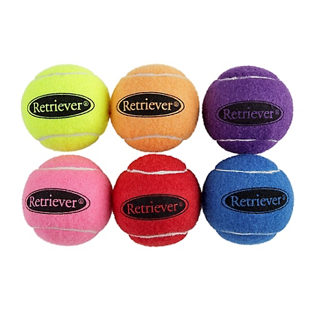 Retriever Tennis Ball Dog Toys, 2-1/2 in., 6-Pack