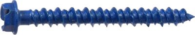 Image showing  3/16 in. x 1-3/4 in. Blue Slotted Hex Washer-Head Tapper Concrete Screw Anchors, 5-Pack