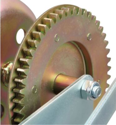 Image showing  Big Red Manual Geared Hand Winch, Zinc-Plated, 2 Speed, 2,500 lb. Capacity