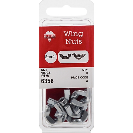 Hillman Zinc-Plated Wing Nuts #10-24 (8 Pack)