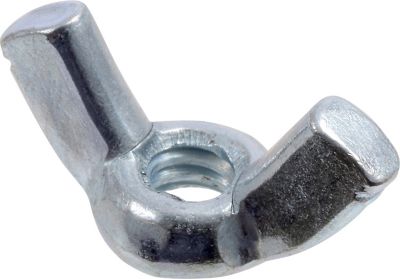 Image showing  #10-24 TPI Zinc-Plated Wing Nuts, 8-Pack