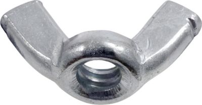 Image showing  #10-24 TPI Zinc-Plated Wing Nuts, 8-Pack