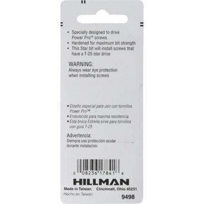 Image showing  2 in. T25 Star-Drive Insert Bits, 2 pc.