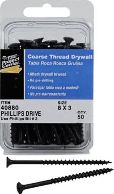 Image showing  #8 x 3 in. Project Center Coarse Thread Drywall Screws, 50-Pack