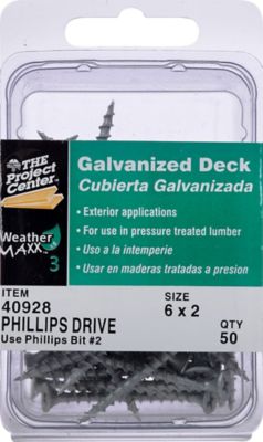 Image showing  6 in. x 2 in. Galvanized Phillips Drive Deck Screws, 50-Pack