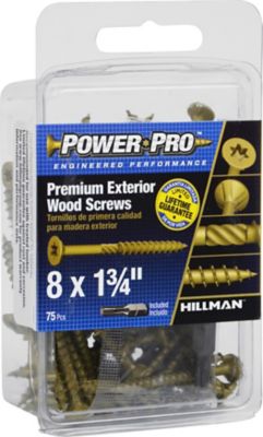 Image showing  #8 x 1-3/4 in. Premium Exterior Wood Screws, 75-Pack