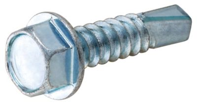 Hillman Project Center Zinc Hex Washer Head Self Drilling Screws (1/4in. x 3/4in.) -25 Pack