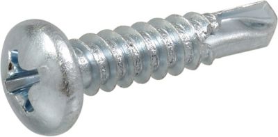 Hillman #10-16 x 1-1/2 in. Project Center Zinc Pan Head Phillips Self-Drilling Screws, 50-Pack