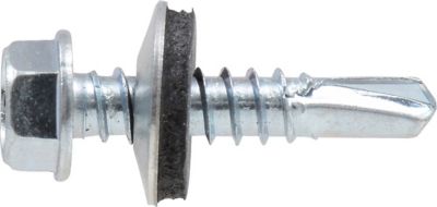 Image showing  #12-14 x 1 in. Project Center Washer Head Self-Drilling Screws, 30-Pack