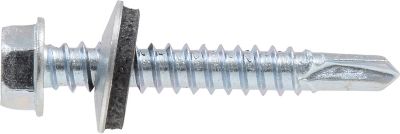 Image showing  #12-14 x 1-1/2 in. Project Center Washer Head Self-Drilling Screws, 20-Pack
