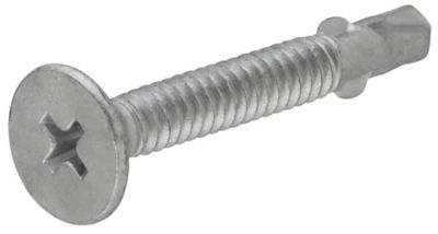 Hillman Project Center Flat Head Phillips Self Drilling Screws with Wings (#12-24 x 2in.) -25 Pack