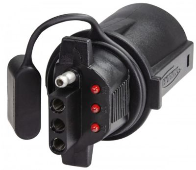 Image showing 7 th Hopkins Towing Solutions 7-RV Blade to 4-Wire Flat Adapter with LED Test Lights