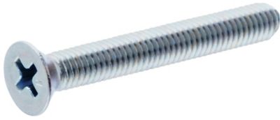 Hillman M6-1.00 x 40mm Class 4.8 Phillips Flat-Head Metric Machine Screws, 2-Pack