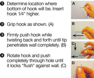 Image showing  35 lb. Monkey Hook Picture Hangers, 4-Pack