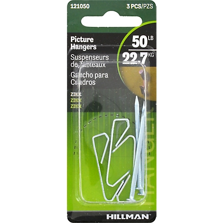 Hillman Conventional Picture Hangers Zinc- 50lb (3 Pack)