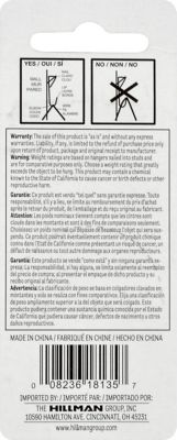 Image showing  Conventional Picture Hangers, Zinc, 50 lb., 3-Pack