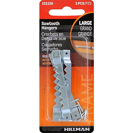 Hillman Large Self-Leveling Sawtooth Hangers (5 Pack)