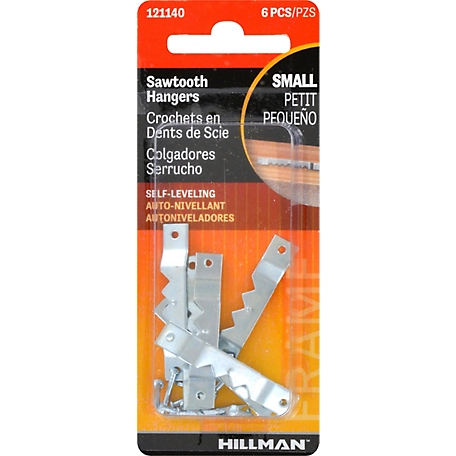 Hillman Small Self-Leveling Sawtooth Hangers (6 Pack)