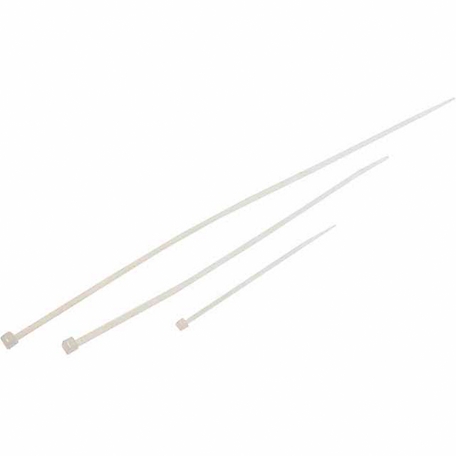 Cambridge 4 in., 8 in. and 11 in. Cable Ties Assorted, Natural 18 lb./40 lb./40 lb. 300-Pack