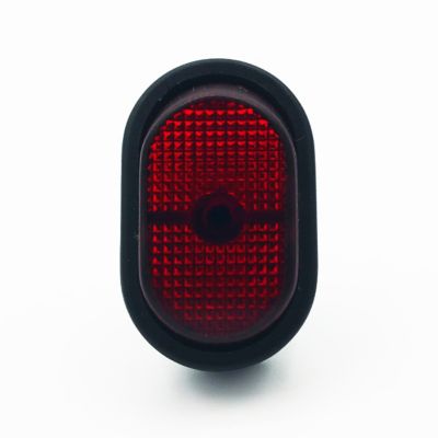 Image showing  20A Black Body Oblong Rocker Switch with Red Glow 12VDC 240W 20A