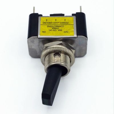 Image showing  30A Metal Toggle Lever with Green LED, 12VDC-360W