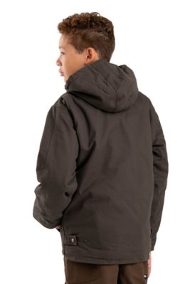 Image showing  Kids' Sanded/Washed Duck Sherpa-Lined Hooded Jacket