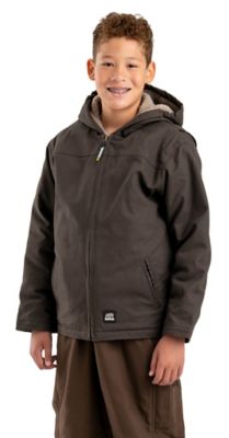 Image showing  Kids' Sanded/Washed Duck Sherpa-Lined Hooded Jacket