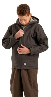 Image showing  Kids' Sanded/Washed Duck Sherpa-Lined Hooded Jacket