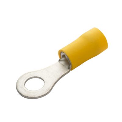 Image showing  Yellow Terminal Gauge Ring, 12-10 AWG, #10 Stud PVC