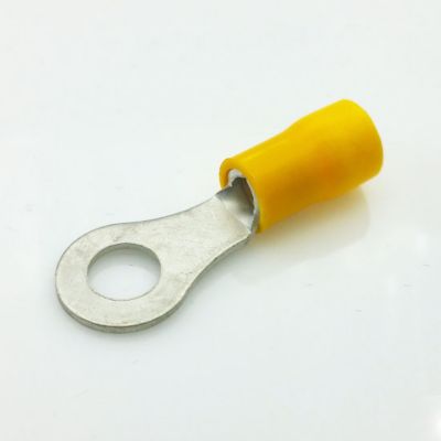 Image showing  Yellow Terminal Gauge Ring, 12-10 AWG, #6 1/4 Stud PVC