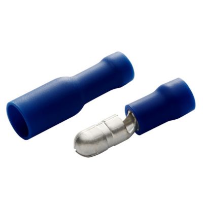 Image showing  Blue Male/Female Bullet Terminal, 16-14 AWG