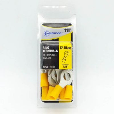 Image showing  Red Terminal Gauge Ring, 12-10 AWG, #8 5/16 Stud